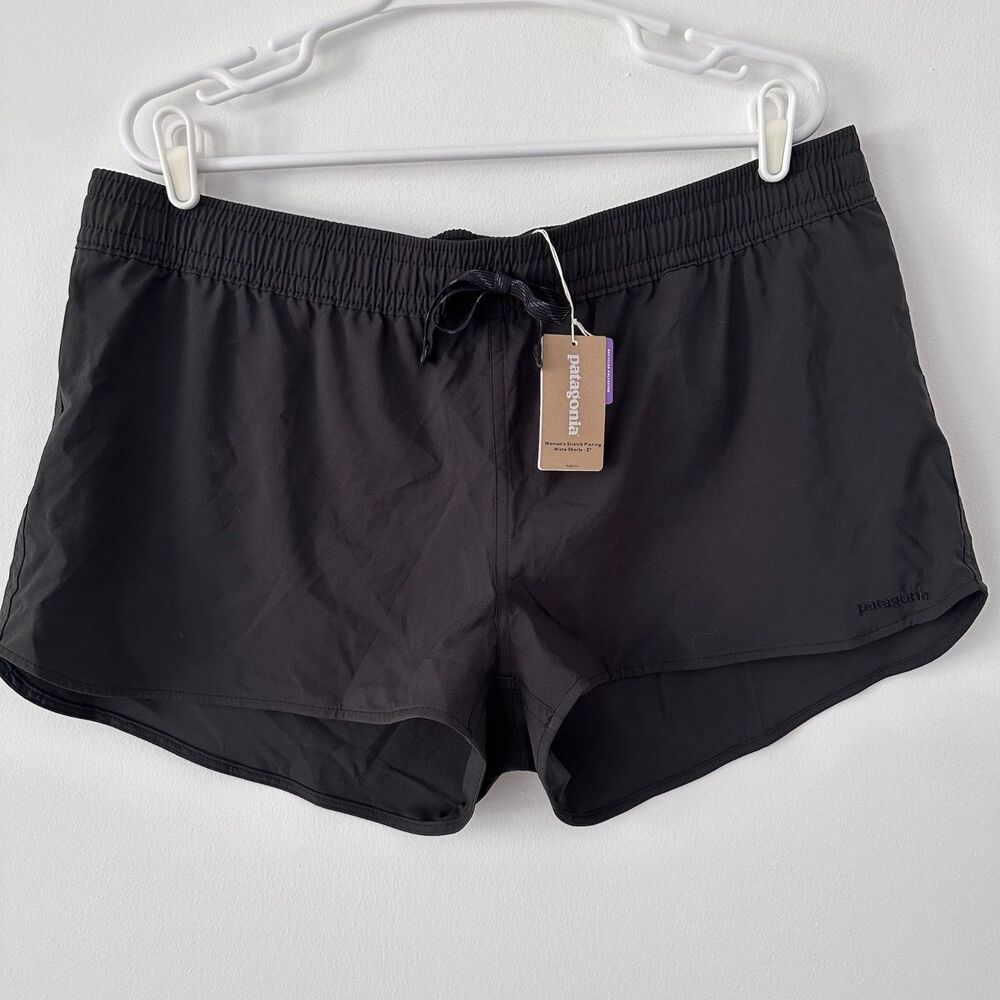 NWT Patagonia Women's Stretch Planing Micro Shorts 2" Swim Board Black Size XL